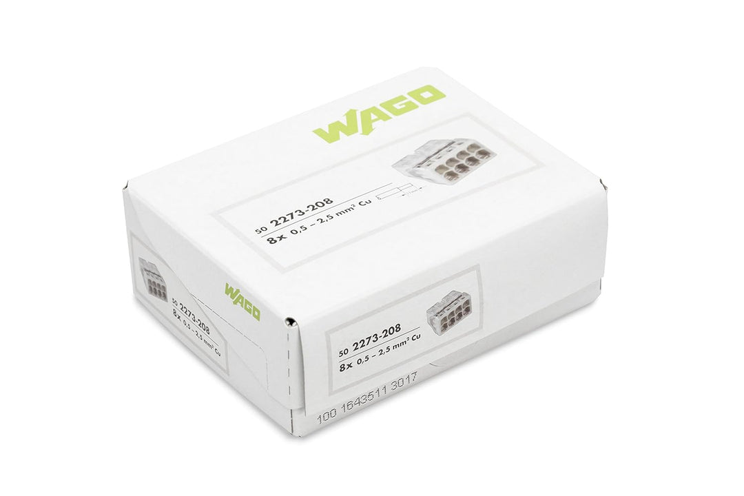 WAGO® Klemme, 5-Leiter, Verbindungsdosenklemme, 2273-205 (100 Stück) & ® Klemme, 8-Leiter, Verbindun