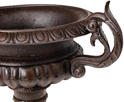 aubaho Nostalgie Amphore Pflanzkübel Blumentopf Blumenkübel Gusseisen antik Stil braun