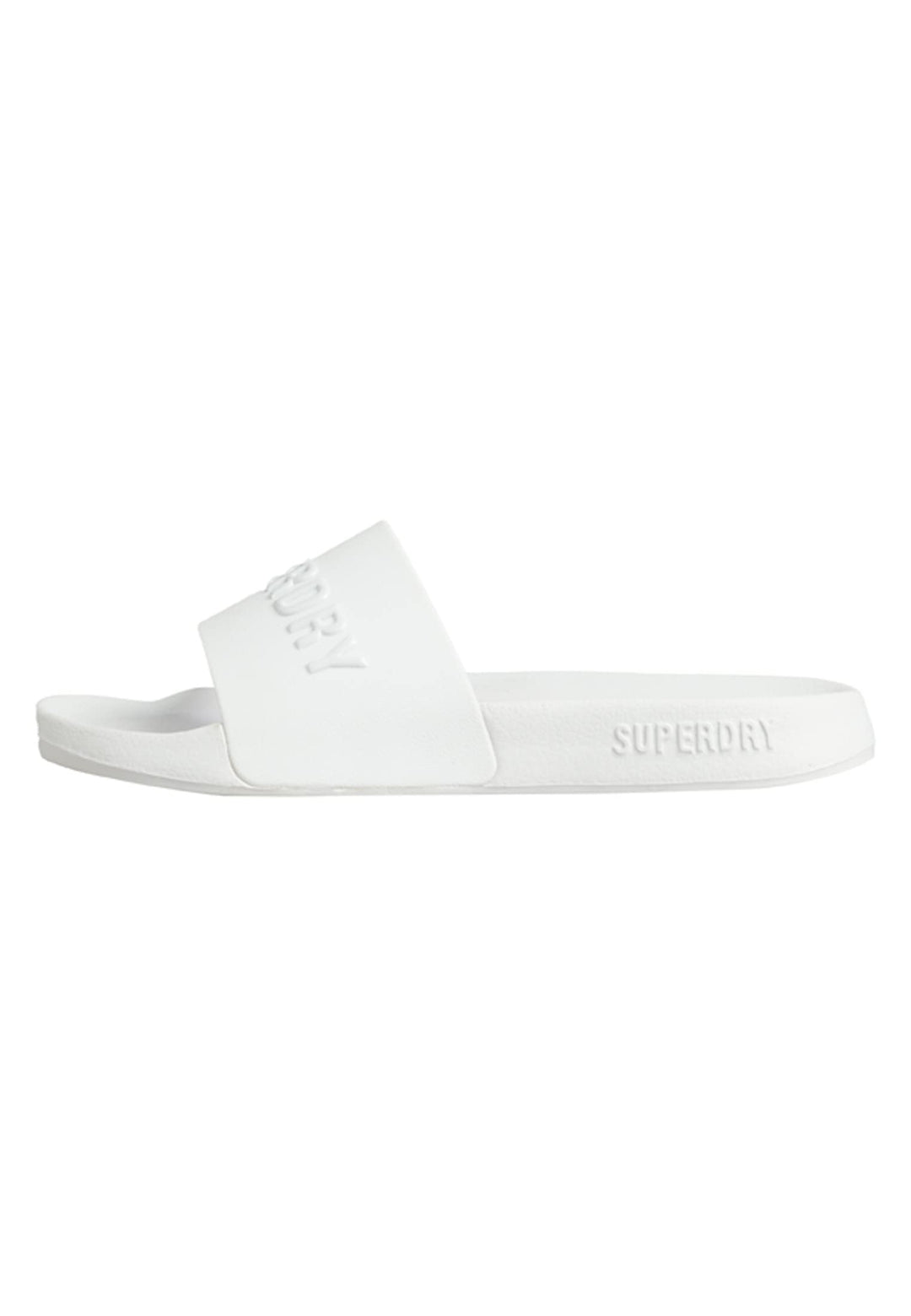 Superdry Damen Code Logo Vegan Pool Slide Flipflop L Weiss Metallic Rosé, L Weiss Metallic Rosé