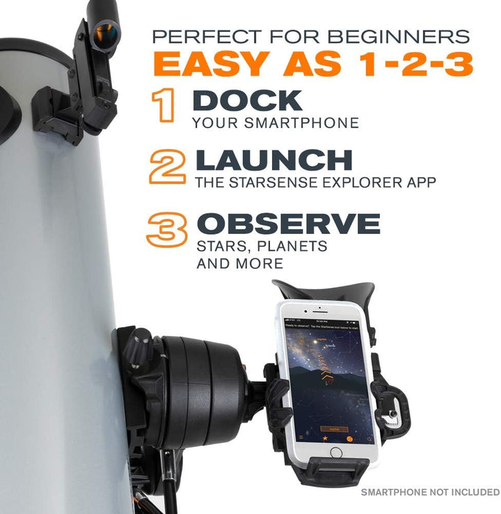 Celestron 22461 StarSense Explore DX 130 Newtonsches Spiegelteleskop mit Smartphone-App-fähiger Tech