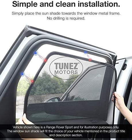TUNEZ® Sonnenschirme - Benutzerdefinierte Seitenfenster Sonnenschirme Magnetischer Sonnenschirm Heck