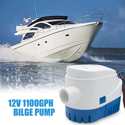 Automatische Ablaufboot-Bilgepumpe, TOTMOX 12V 1100 GPH Auto Bilgepumpe mit Schwimmerschalter Draw f