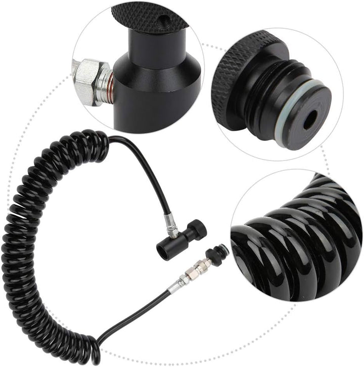 Alomejor Luftspulen-Fernbedienungsschlauch G1/2" Alu-Luftspulen-Fernbedienungs-Wellschlauch ohne Ven