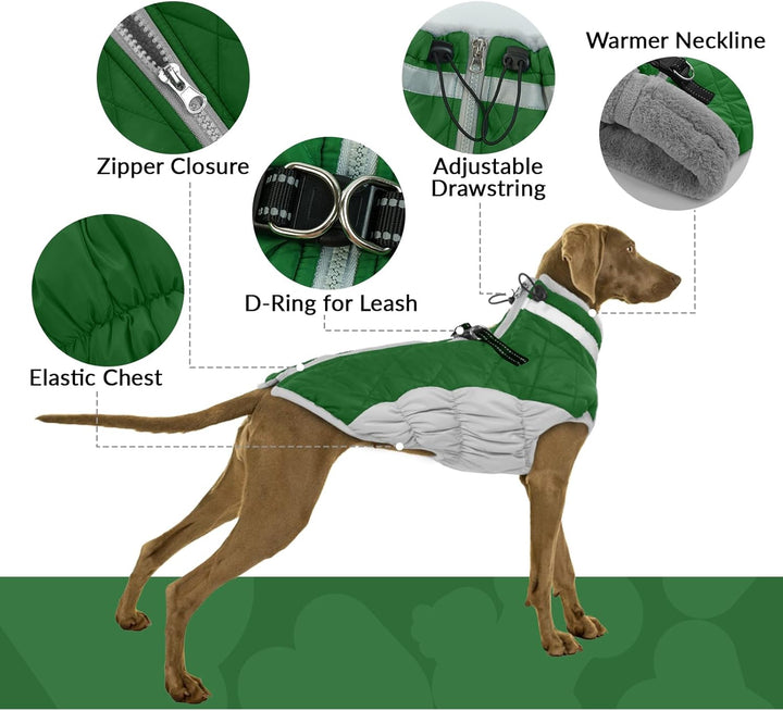 Hundemantel Wasserdicht, Winter Hundejacke Warme Winddichter Anti-Schneeanzug Winter Hundebekleidung