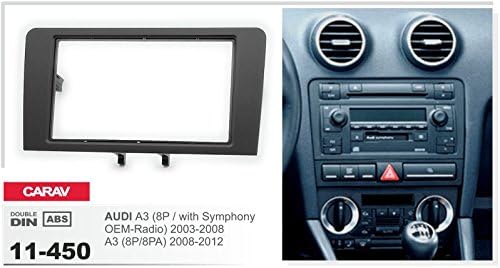 CARAV 11-450-25-7 Radioblende Car 2-DIN in Dash Installation kit Set for Audi A3 (8P / with Symphony