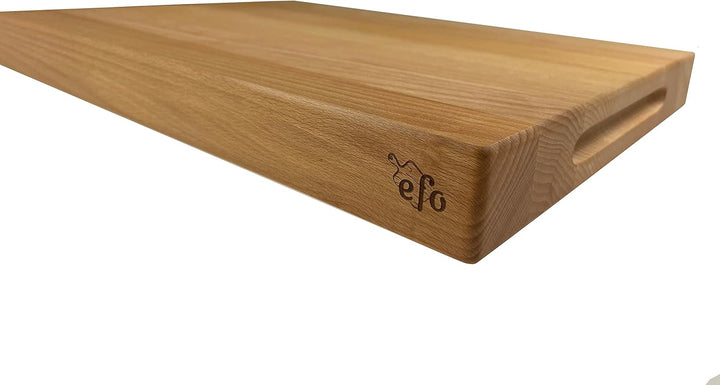 EFO Solides Schneidebrett - massives Hackbrett - robustes Hackblock - Fleischbrett - Brotbrett - Küc