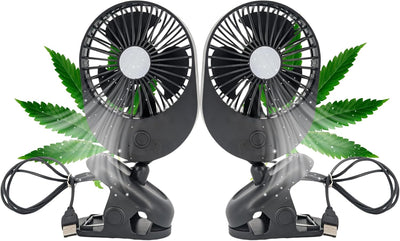 TronicXL 2 Stück Grow USB Ventilator mit Clip Klemme Klemmventilator I Clipventilator für Homebox Gr