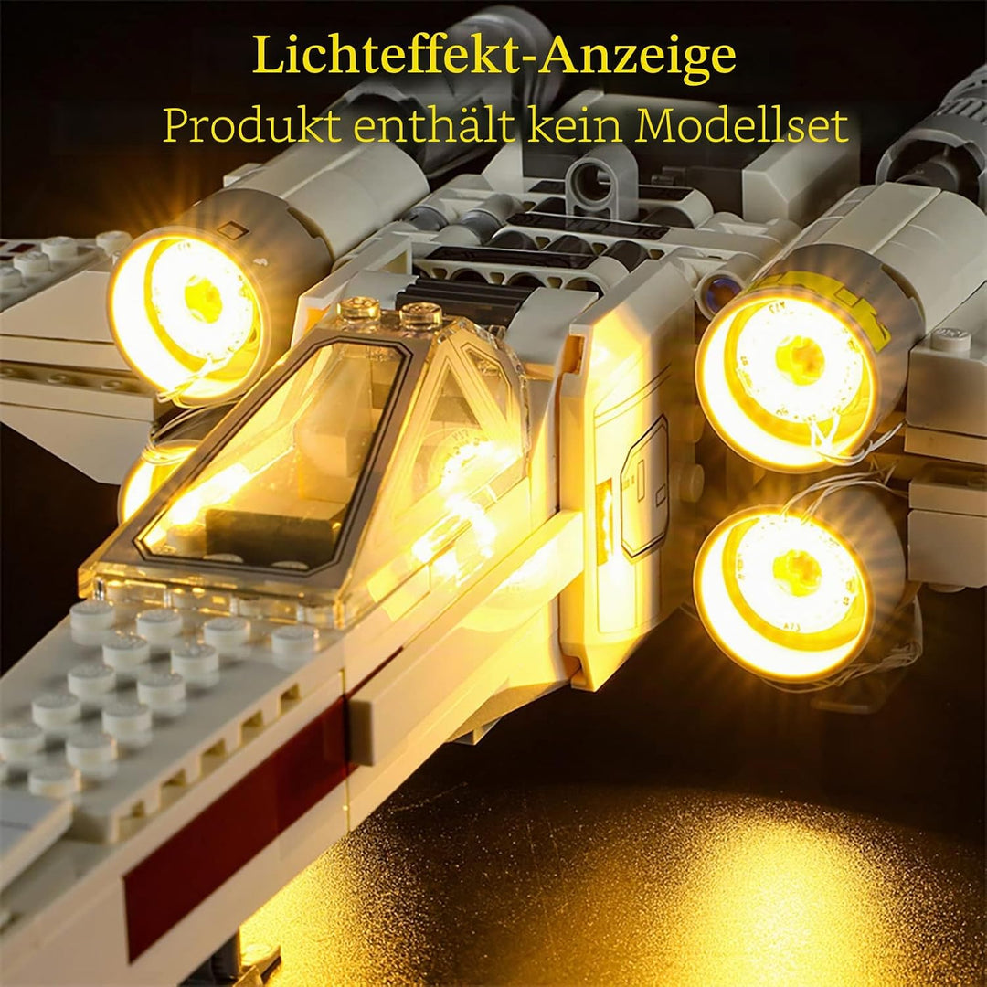 GEAMENT LED Licht-Set Kompatibel mit Lego Luke Skywalkers X-Wing Fighter - Beleuchtungsset für Star