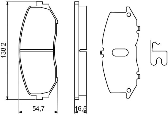 Bosch BP1304 Bremsbeläge - Vorderachse - ECE-R90 Zertifizierung - vier Bremsbeläge pro Set