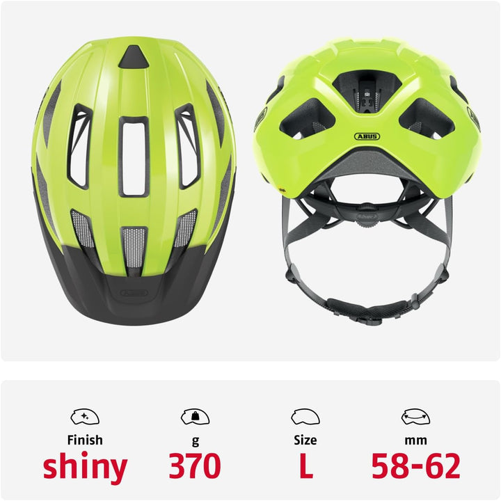 ABUS Rennradhelm Macator MIPS - Fahrradhelm für Einsteiger mit Schirm - geeignet für Zopfträger/-inn