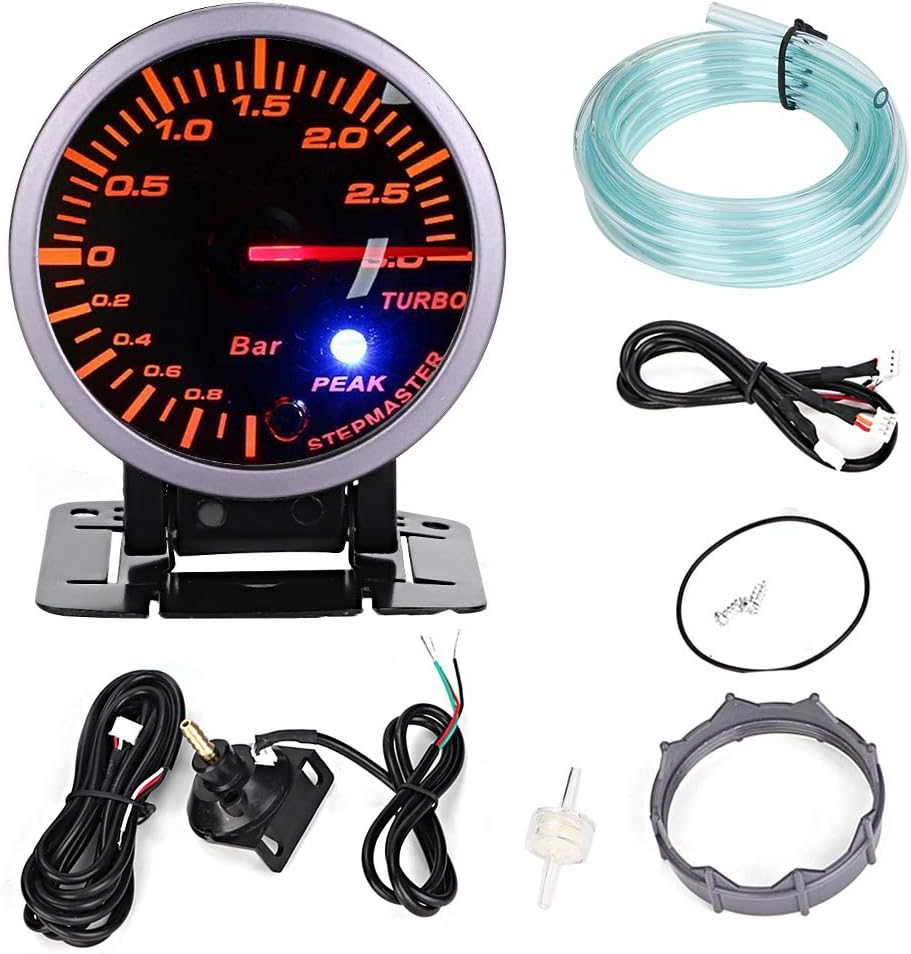 ladedruckanzeige,zusatzinstrumente turbo,Turbo Ladedruckanzeige, LED Turbo Gauge Boost Meter Licht D