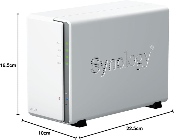 Synology DS223j 2-Bay Diskstation NAS (Realtek RTD1619B 4-Core 1.7 GHz 1GB DDR4 Ram 1xRJ-45 1GbE LAN