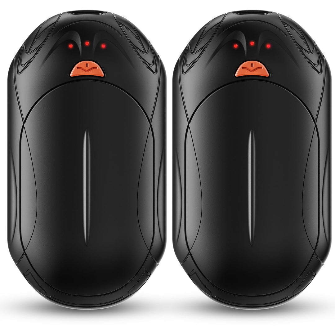 Handwärmer wiederaufladbar 2-Pack, 6000mAh elektrische tragbare Taschenheizung, 24Hrs Lange Heizung