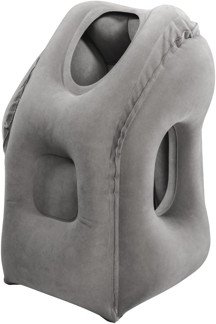 Hama Reisekissen ergonomisch (Aufblasbares Kissen für Reisen, Reise-Kissen mit Aussparrungen für Arm