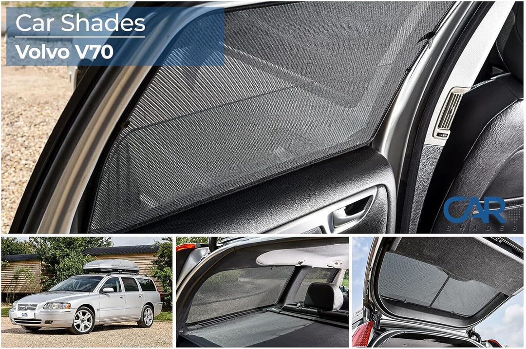 Satz Car Shades kompatibel mit Volvo V70 Kombi 2007- / XC70 2007- (6-teilig)