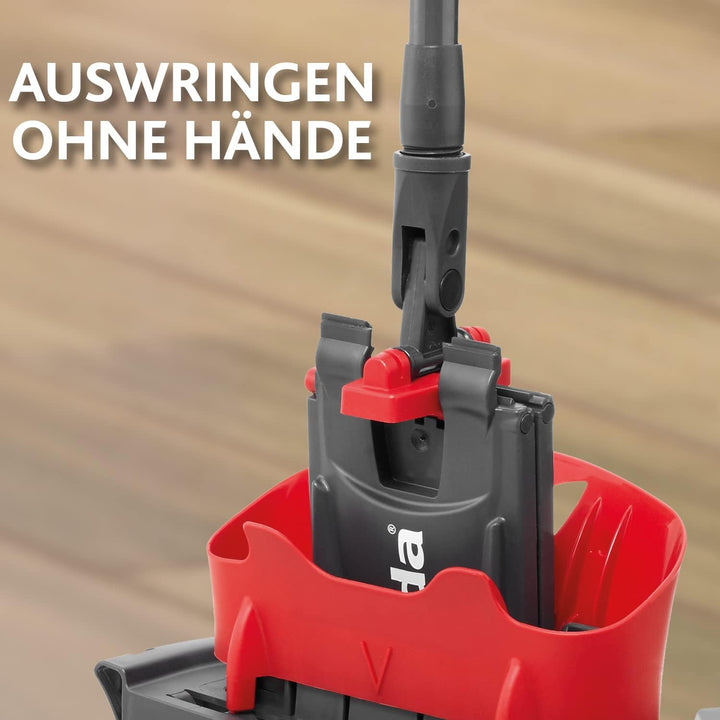 Vileda ULTRAMAX Komplett-Set, Bodenwischer mit Eimer und Auswringer, 2in1 Mikrofaserbezug, für alle