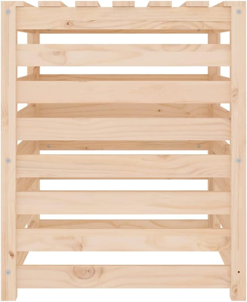vidaXL Komposter, Gartenkomposter mit Latten-Design, Holzkomposter mit Deckel Klappe, Kompostbehälte