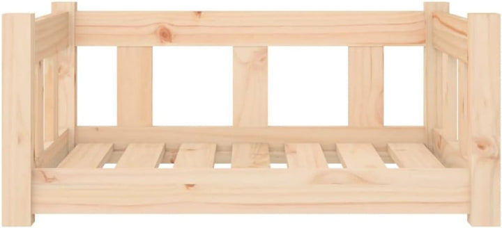 homiuse Hundebett 65,5x50,5x28 cm Massivholz Kiefer Katzenbett Hundekorb Katzenkorb Hundebett Grosse