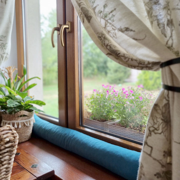 4L Textil Zugluftstopper Durchzugstopper Windstopper für Türen und Fenster Luftzugstopper für Tür Tü