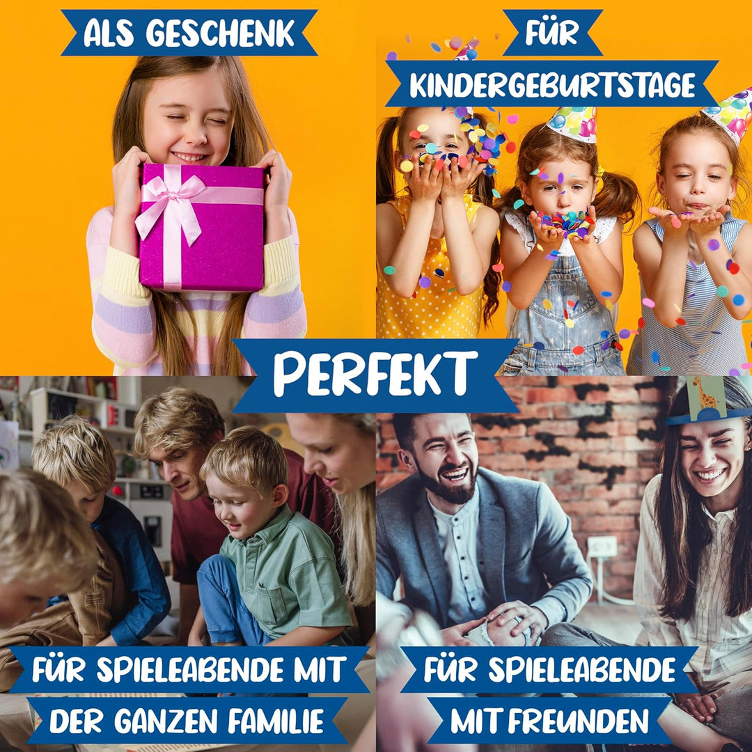 Wer Bin Ich Spiel für Kinder & Familien - Spiel ab 6 Jahre - bis zu 8 Spieler, lustiges was Bin Ich