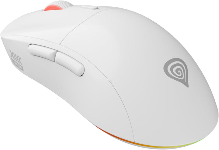 Genesis Zircon XIII Custom Wireless Gaming Maus Weiss, Hot-Swap Switches, Pixart PAW3395 26000 DPI,
