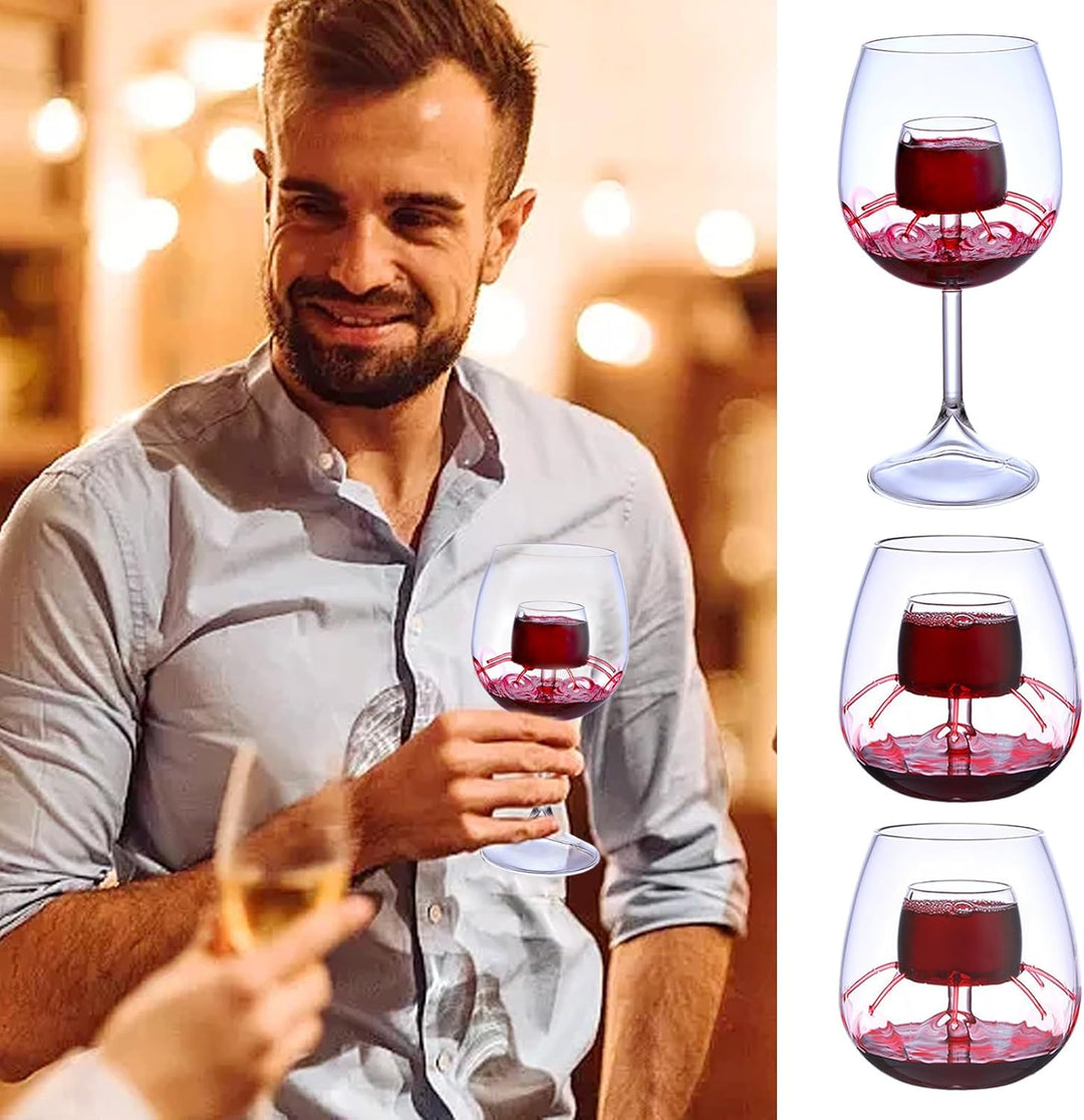 Belüftendes Weinglas, Weindekanterglas,Belüftendes Dekanter-Set | Tragbare Weingläser mit integriert
