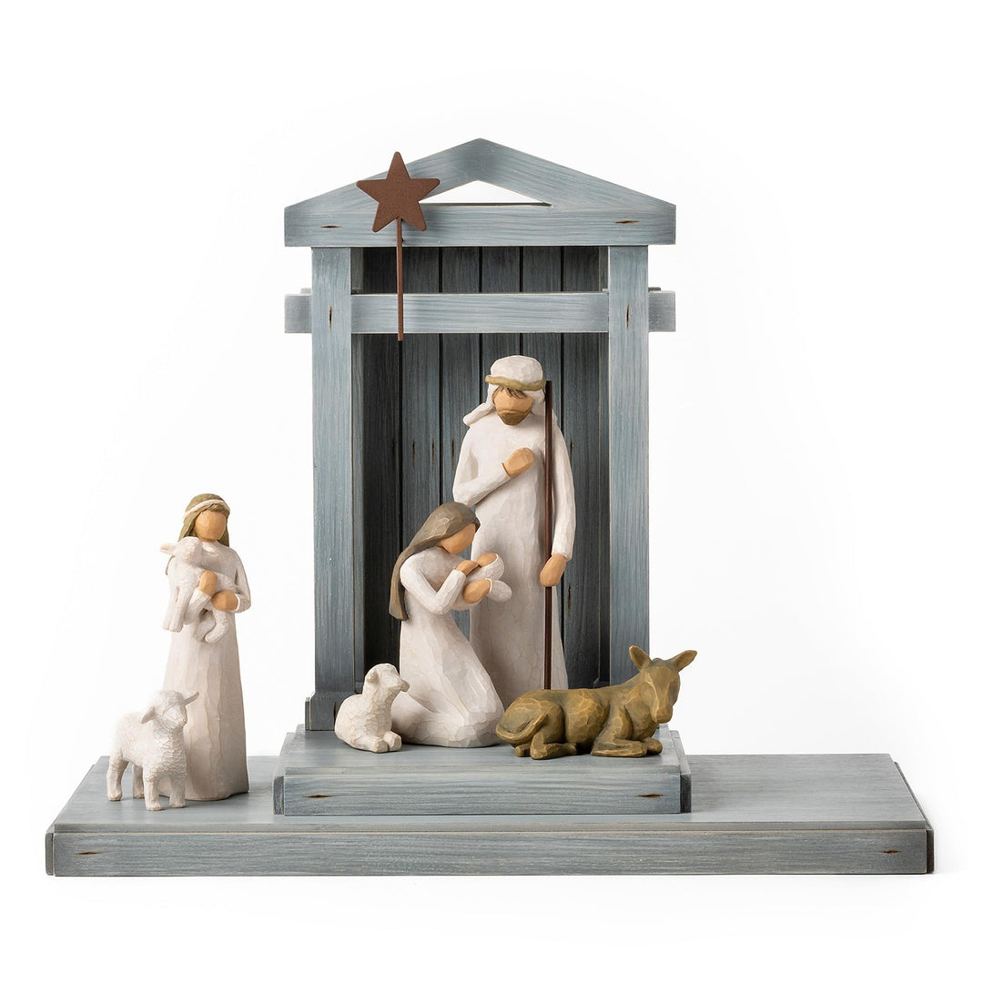 Willow Tree Krippe Deluxe Starterfiguren Plus Krippe 7-teilig Deluxe Starter + Creche, 7-piece, Delu