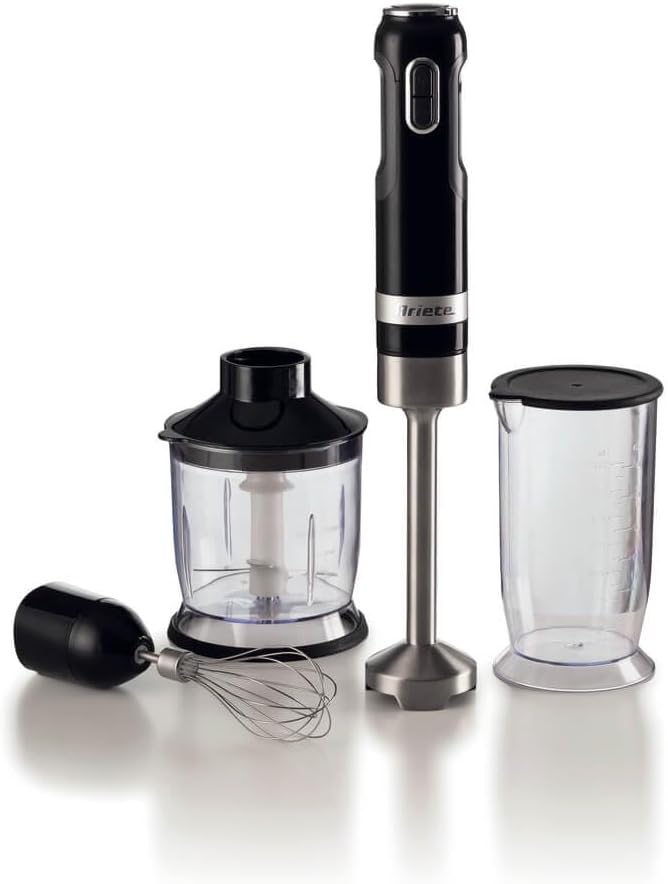 Ariete, 3-in-1 Stabmixer Moderna 602, Inklusive Zerkleinerer, Mixbecher und Schneebesen, 10 Geschwin