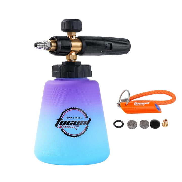 Tucool Racing Schneeschaumkanone 1/4 Zoll Schnellverbinder, Autowaschschaum Sprüher Schaumkanone für
