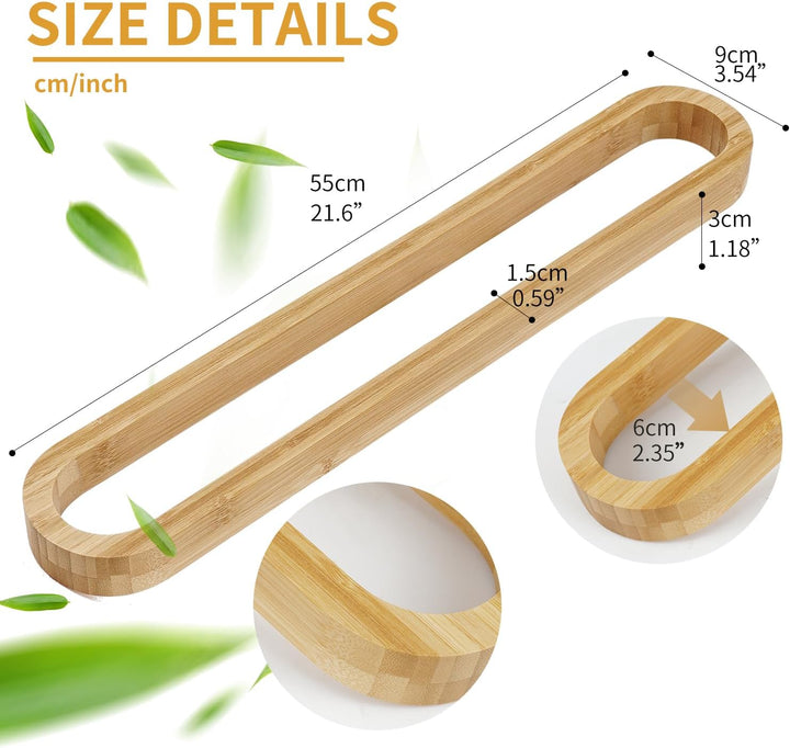JS Handtuchhalter Bambus Holz Handtuchhalter Ohne Bohren GäStehandtuchhalter Selbstklebend Handtuchs