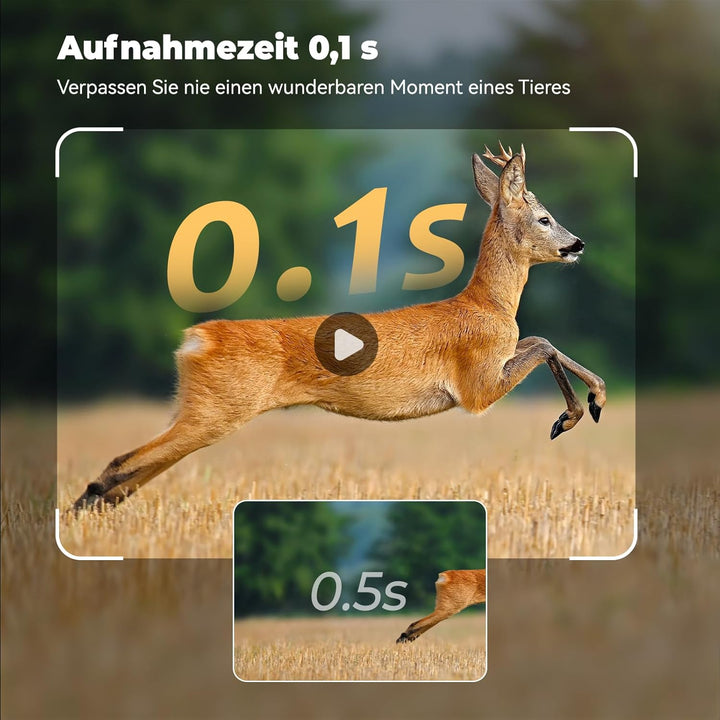 4G LTE Solar Wildlife Camera mit SIM Karte, Wildkamera mit handyübertragung app, Wildtierkamera mit