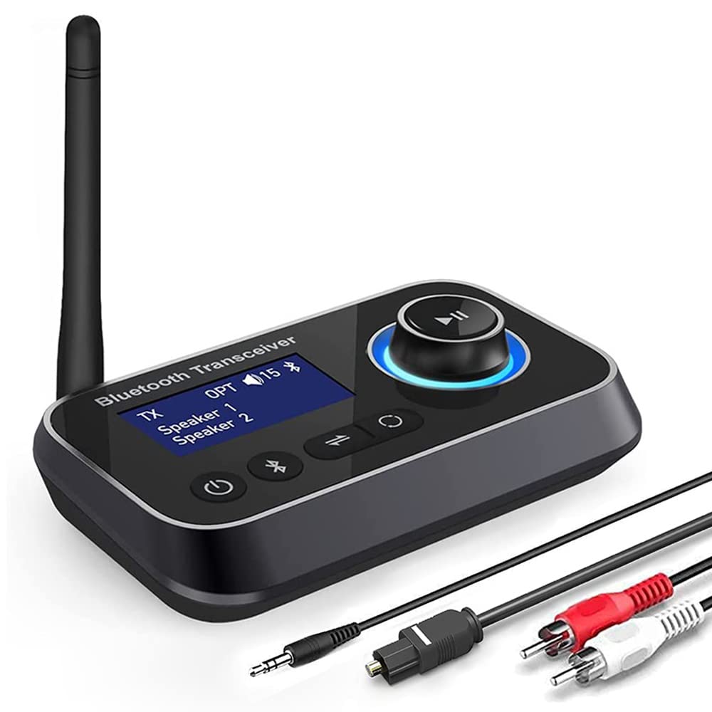 Ainostone 3-in-1 Bluetooth 5.3 Sender Empfänger für 2 Kopfhörer Bluetooth Audio Adapter Low Latency