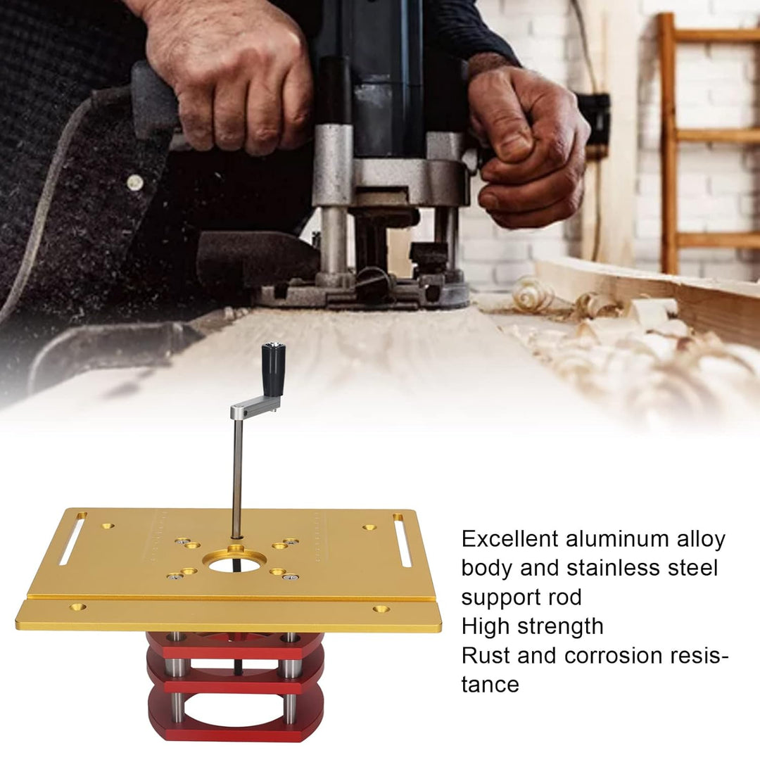 Router Lift Kit Manuelles Heben Router Lift System Kit Router Table Saw Insert Grundplatte für Route
