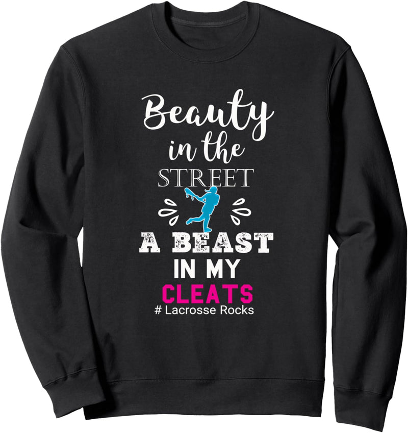 Best Womens Beauty & Beast Lacrosse Geschenk-Grafik Sweatshirt