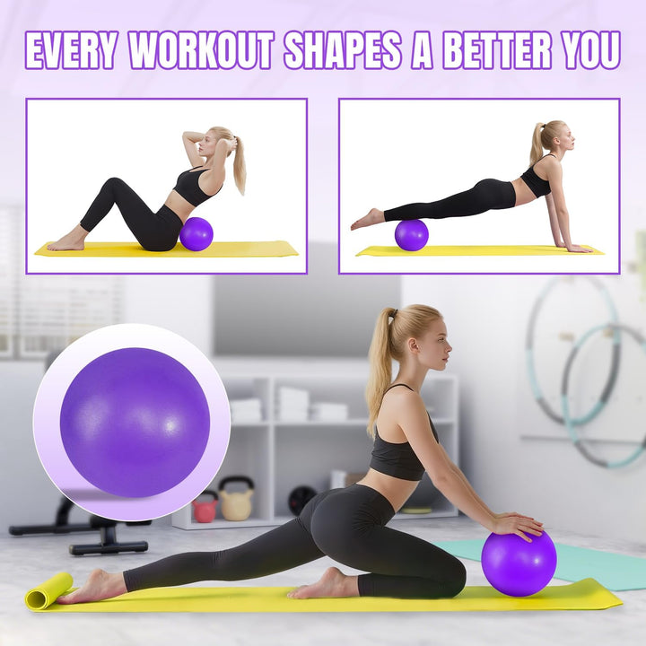 Pilates Ring Set-6pcs, Pilates Kit für Frauen, Magic Circle mit Doppelgriff, Yoga Fitness Ring, Pila