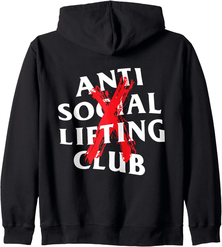 Anti Social Lifting Club: Canceled Red (vorne + hinten) Kapuzenjacke
