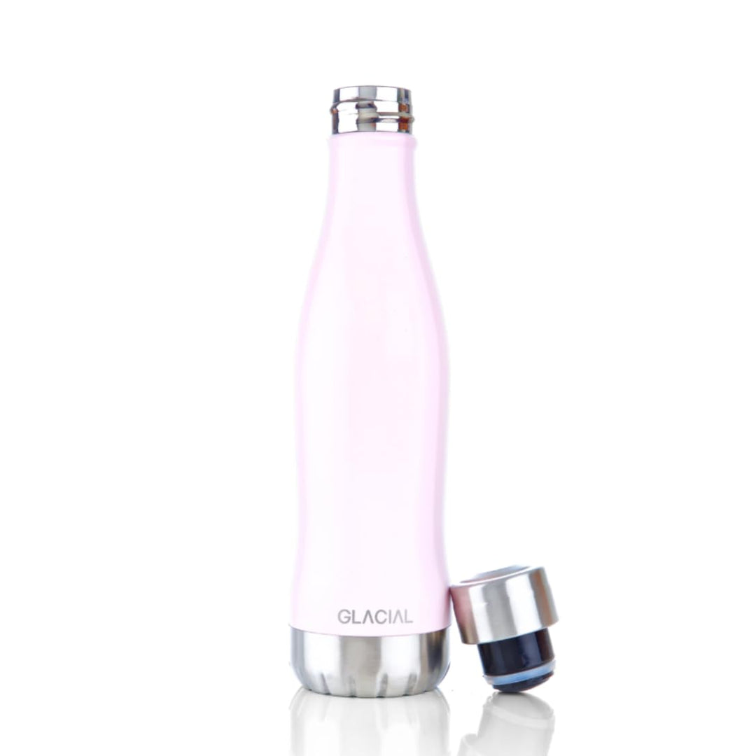 GLACIAL GL1818500011 Thermosflaschen, Edelstahl, Rosa Rosa 400 ml, Rosa 400 ml