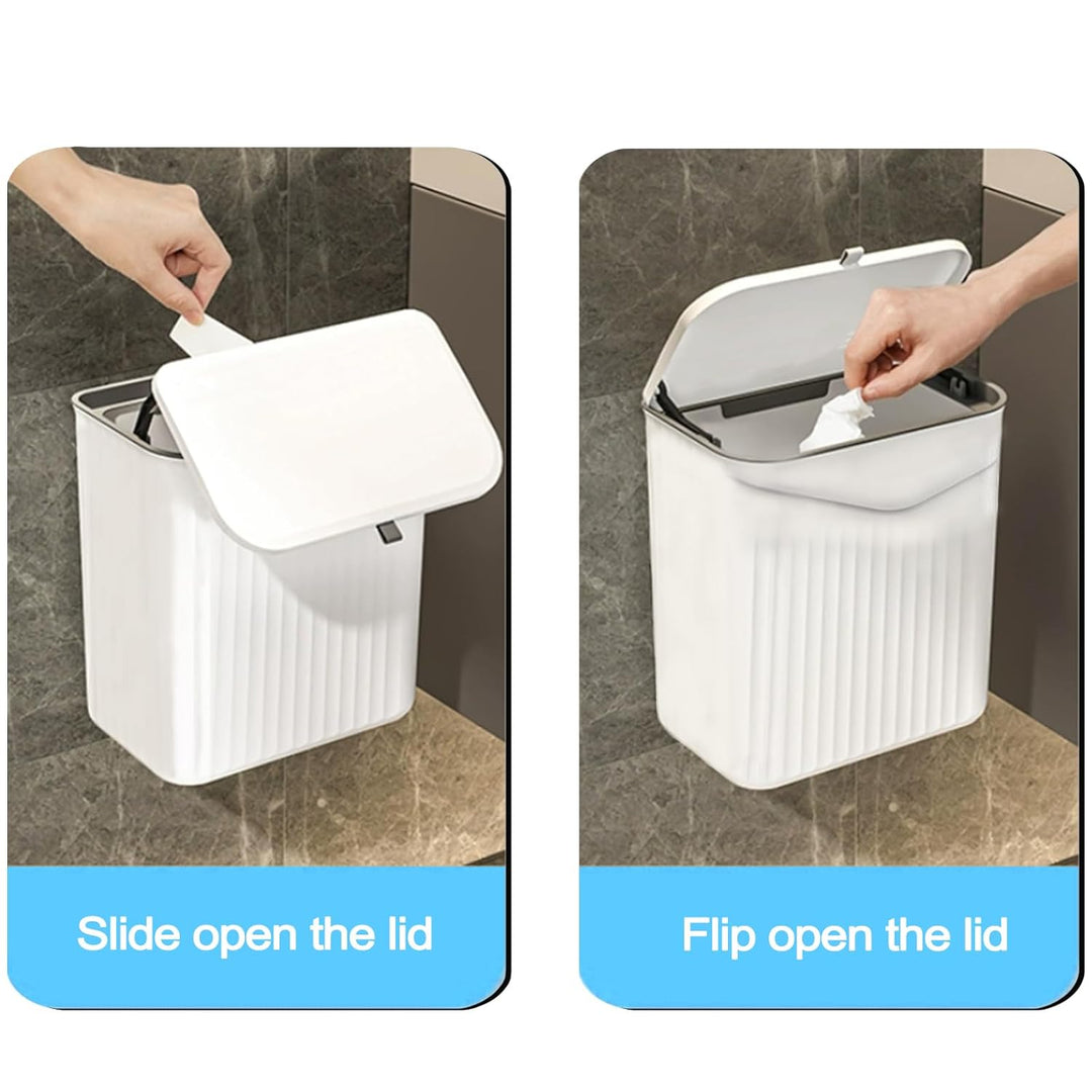 Biomülleimer Küche, 9L Hängender Mülleimer Küche mit Deckel, komposteimer für Küche/Badezimmer/campi