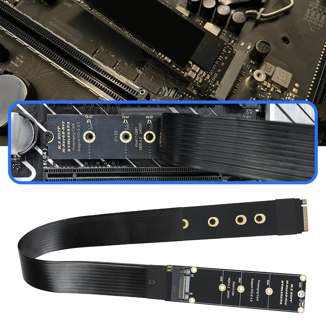 NGFF M-Key NVME Stecker auf Buchse Stecker PCI-E 4.0 Verlängerungskabel für Motherboard SSD 2230 224
