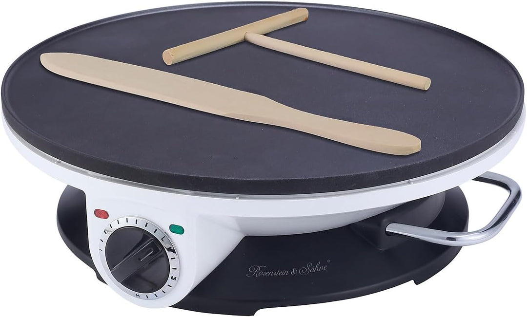 Rosenstein & Söhne Crepespfanne: XXL-Crêpes-Maker mit Antihaftbeschichtung, 1.200 Watt, Ø 32 cm (Cre