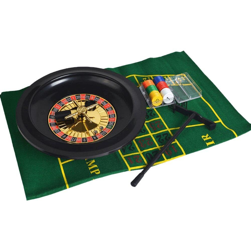 Tragbares Roulette-spielset, Tisch-Casino-Spiele, Party-Roulette-Rad-Set Für Erwachsene Chipkarten U