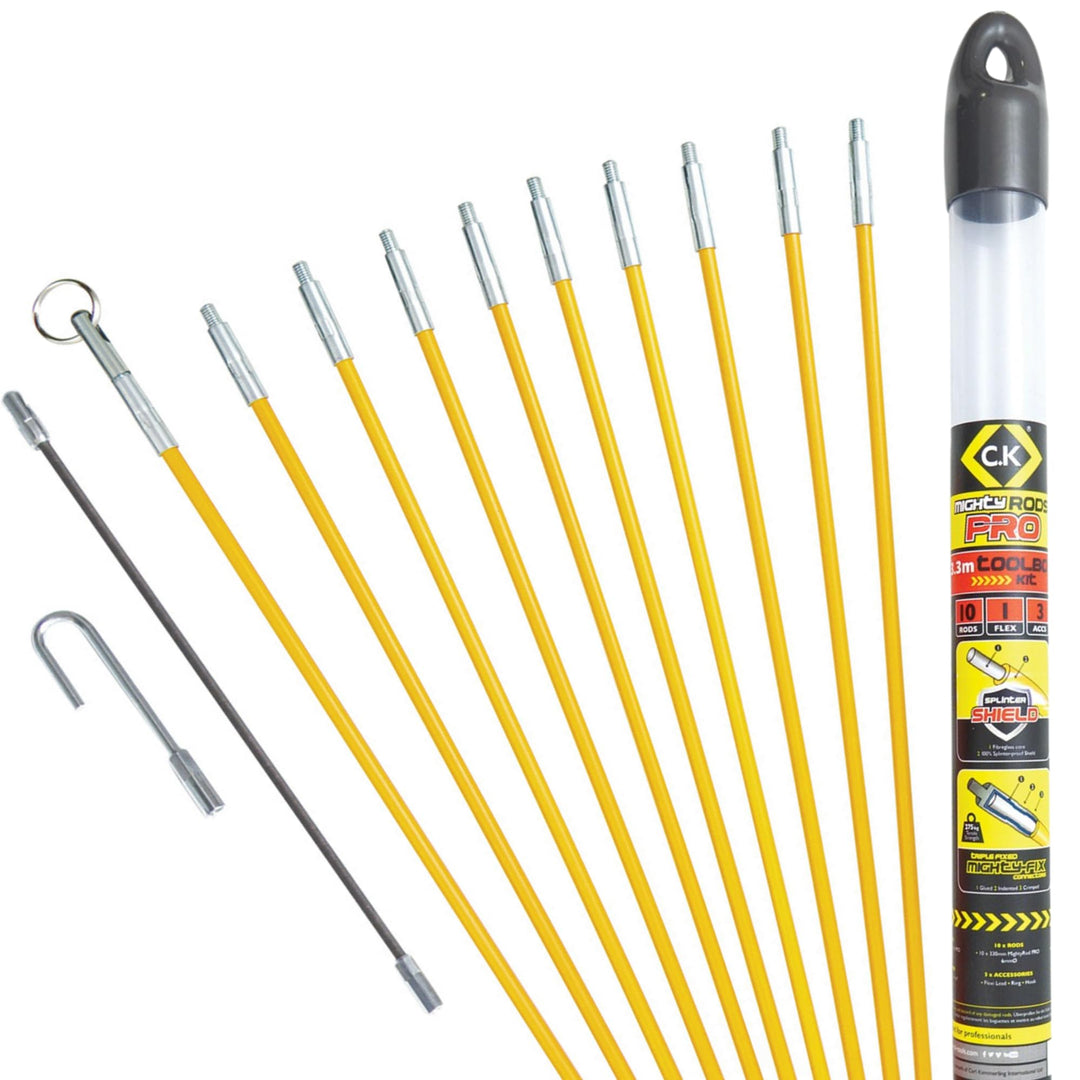 C.K Kabel-Einziehstangensatz Mightyrod PRO 3,3 Meter, 3,3 Meter