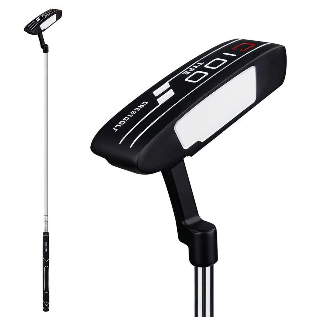 CRESTGOLF 35 Zoll Edelstahl Golf Insert Putter Blade Golf Putter, Golf Putter für Herren Rechtshände