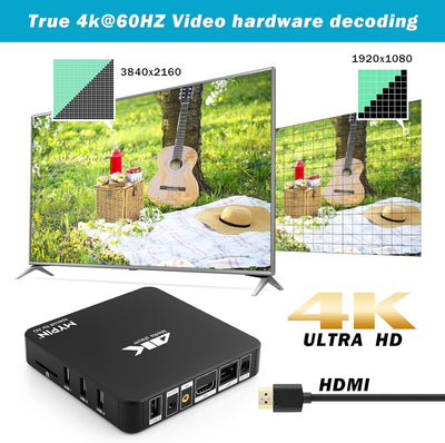 MYPIN 4K@60hz MP4 Media Player Unterstützt 8TB HDD/256G USB-Laufwerk/SD-Karte mit HDMI/AV-Ausgang fü