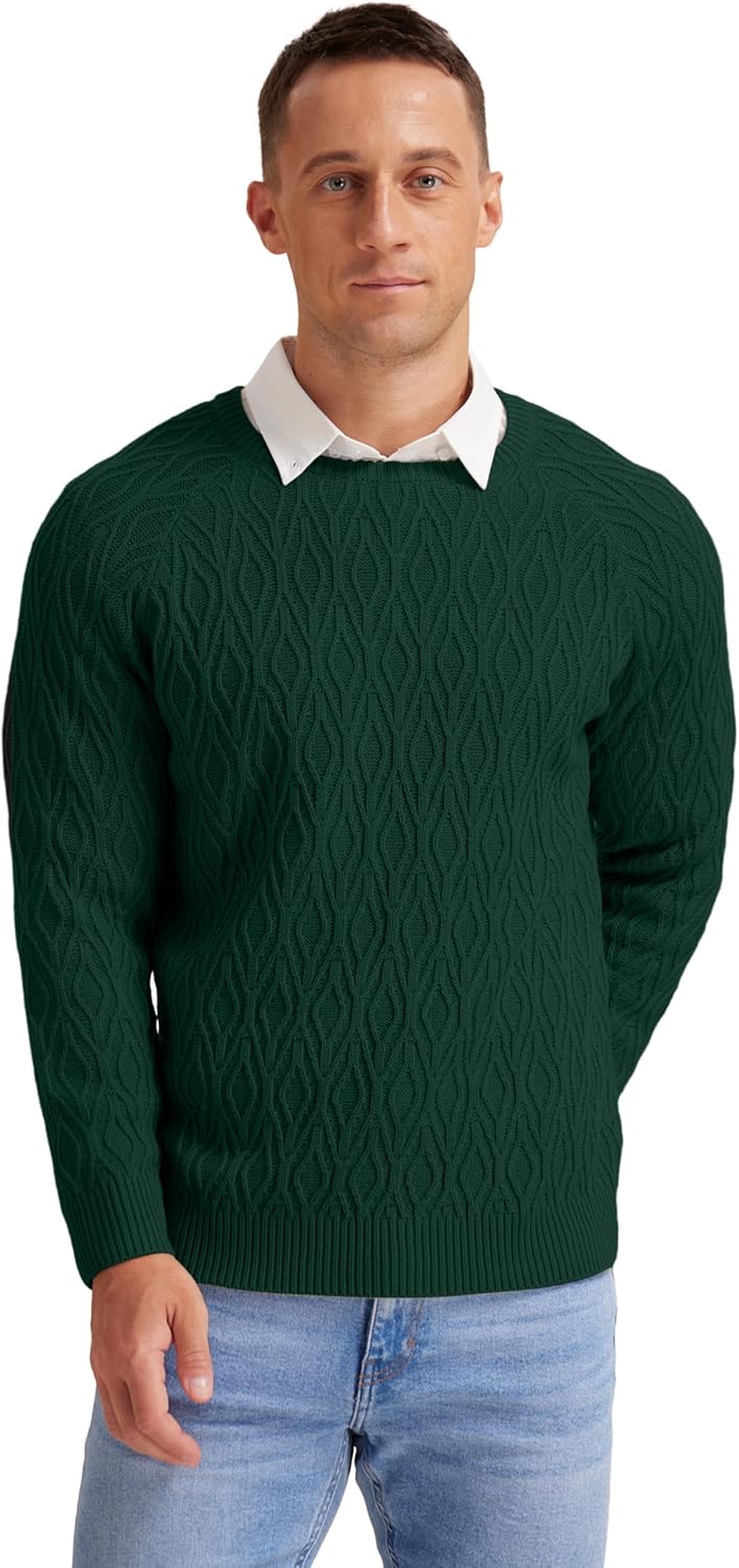 Sailwind Herren Strickpullover Zopfstrick Rundhalsausschnitt Warm Langarmpullover Herren Tops Winter