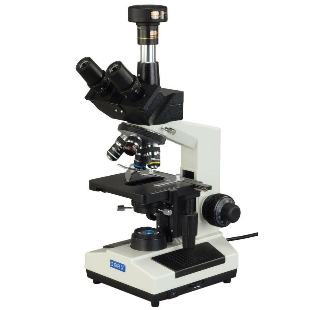 AmScope M837ZL-A191BD-C50U OMAX 40X-2500X 5MP Digital Advanced Oil NA1.25 Dunkelfeld-Trinokular-Comp
