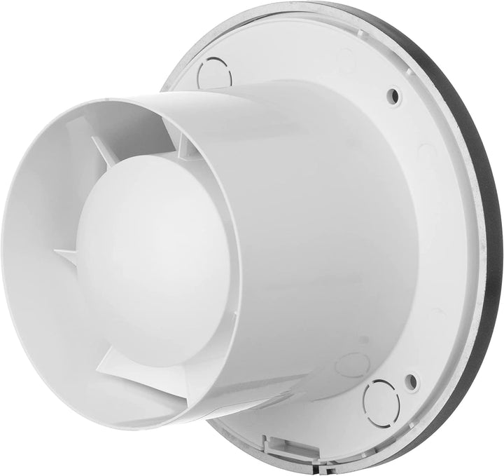 Ø 100mm Anthrazit Badlüfter - Ventilator mit Kugellager - Lüfter für Effiziente Belüftung im Bad Kuc