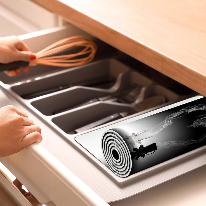 SMTDeco Herdabdeckplatte Ceranfeld abdeckung Aufrollbare Matte für Induktion Einteilig 80x52 cm Kaff