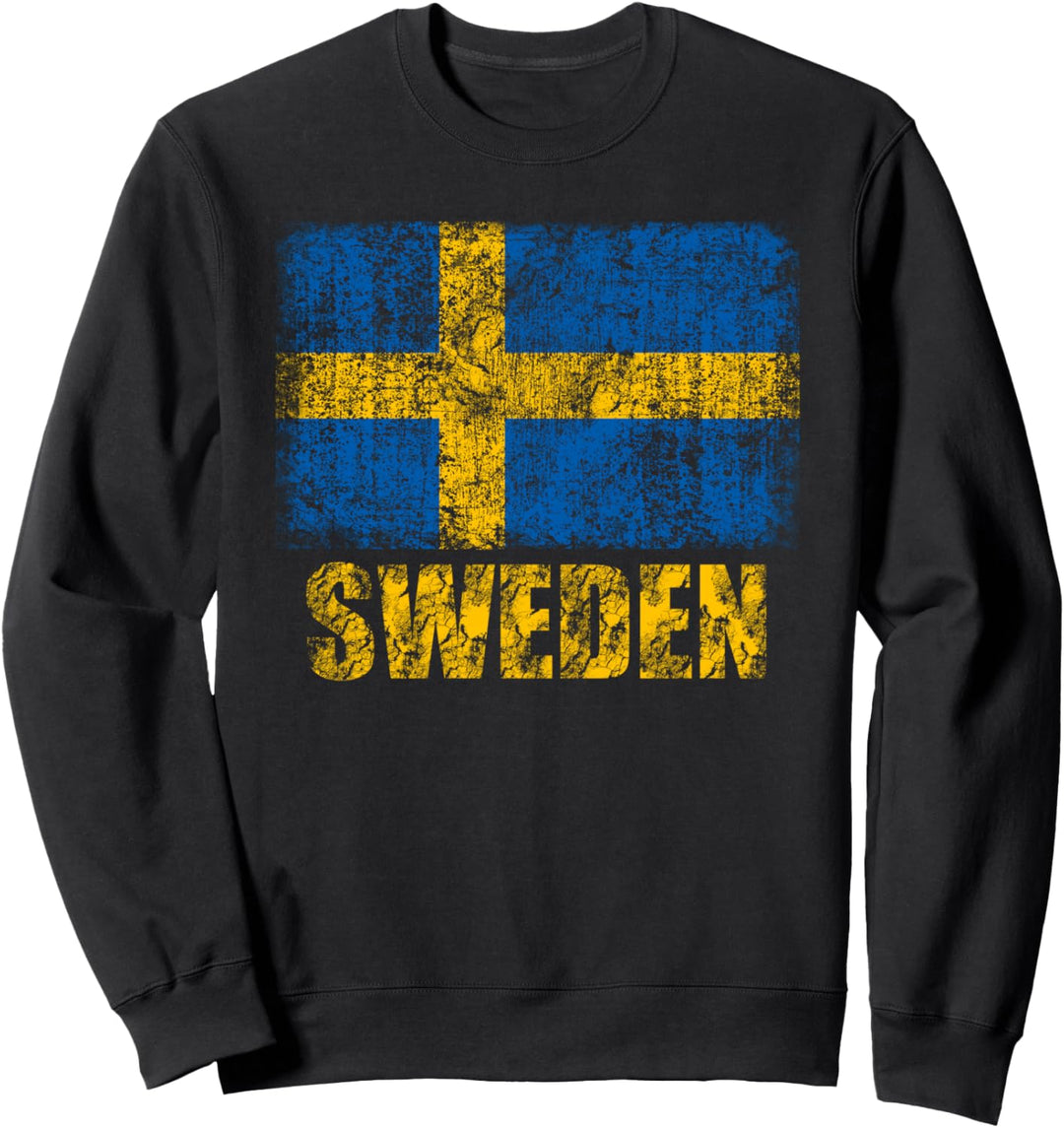 Vintage Schweden Nationalflagge schwedische Nordic Cross Sweatshirt