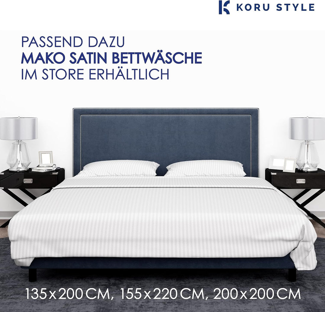 Koru Style Superior Daunen Bettdecke 155x220 cm – 90% Landdaunen / 10% Federn – leichte Sommerdecke